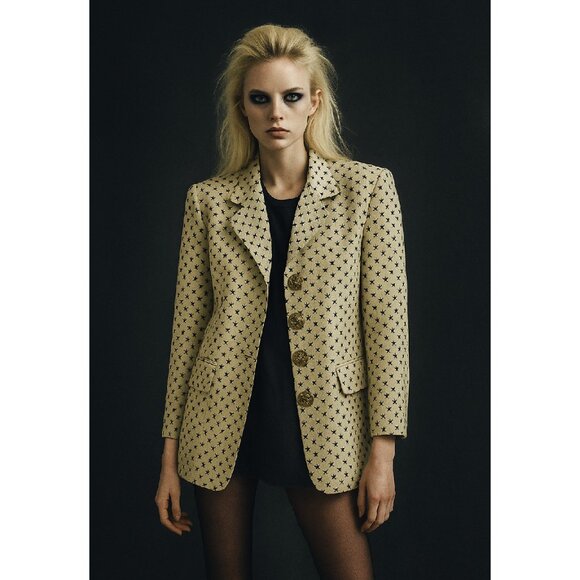 Christian Dior 90s Vintage Star Print Blazer - Picture 1 of 16